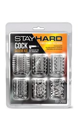 Набір насадок STAY HARD COCK Sleeve KIT CLEAR - картинка 1