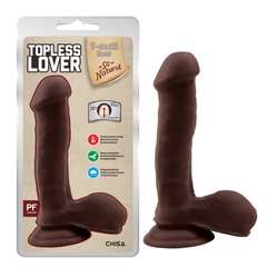 Фаллоимитатор на присоске Chis Topless Lover Brown, коричневый - картинка 1