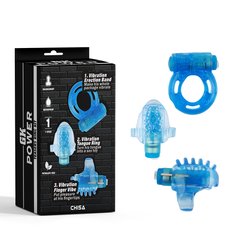 Набір вібро іграшок Chisa Teasers Ring Kit-BLUE - картинка 1
