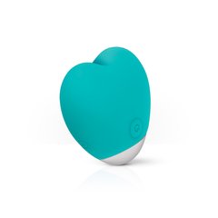 GVO010 Вибратор для клитора в форме сердца Oron Good Vibes Only, силиконовый, синий, 6 см - картинка 1