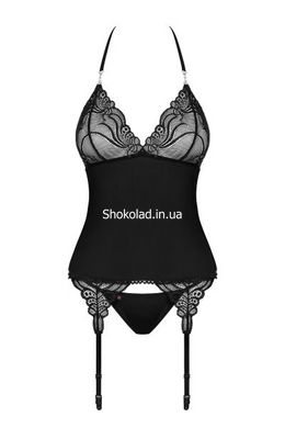 Корсет Obsessive 828-COR-1 corset, Черный, S/M - картинка 3