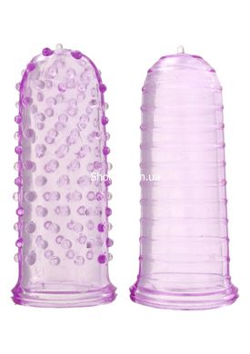 Набор рельефных насадок на палец Sexy finger фиолетовый, 7 х 3 см - картинка 2
