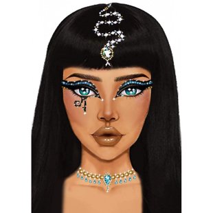 Наклейка з коштовностями Leg Avenue Клеопатри Cleopatra face jewels sticker - картинка 1