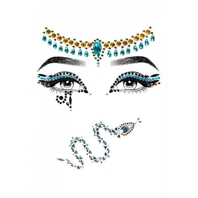 Наклейка з коштовностями Leg Avenue Клеопатри Cleopatra face jewels sticker O/S - картинка 2
