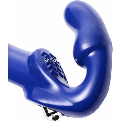 Безремневий страпон Revolver II з віброкулею, 25.4 см, синій - картинка 2