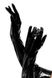 Сексуальні рукавички вище ліктів Opera Leg Avenue, вінілові, чорні, L - зображення 2
