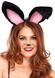 Ушки кролика One Size Plush Bunny Rabbit Ears Headband от Leg Avenue, розово-черные - изображение 1