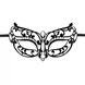 Венеціанська маска Easytoys, металева, зі стразами, чорна - зображення 1