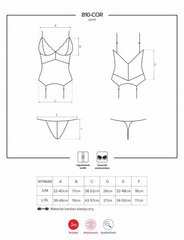 Корсет Obsessive 810-COR-1 corset & thong black L/XL - картинка 1
