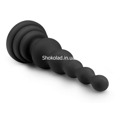 Анальная елка силикон Easy Toys Beaded Cone черная, 16.5 см - картинка 2