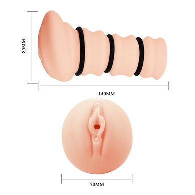 Мастурбатор вагіна реалістична з кільцями Crazy Bull Masturbator Vagina - картинка 5