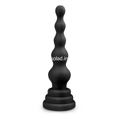 Анальная елка силикон Easy Toys Beaded Cone черная, 16.5 см - картинка 1
