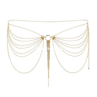 Ланцюжок трусики або ліф Bijoux Indiscrets MAGNIFIQUE Waist Chain - Gold, прикраса на тіло - картинка 5