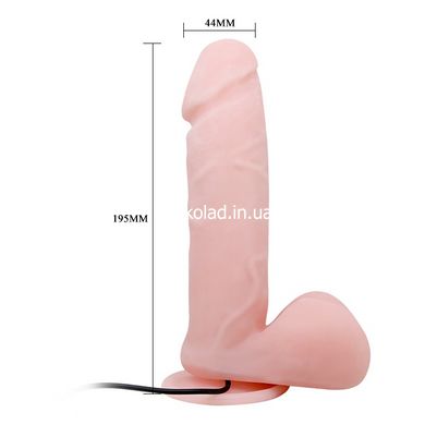 Вибратор реалистичный на присоске, 19.2 см, телесный - картинка 4