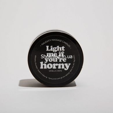 Масажна свічка міні з ароматом ванільного крему Light Me if You're Horny 50g - картинка 3