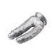 Фалоимитатор двойной реалистичный на присоске Chisa серебряный - изображение 4