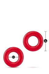 Набір ерекційних кілець STAY HARD Donut RINGS RED, Червоний, Розмір посилки : 8,00 х 14,00 х 2,00 - картинка 1