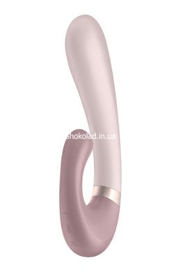 Подвійний смарт вібратор із функцією нагріву Satisfyer Heat Wave Connect App Mauve - картинка 2