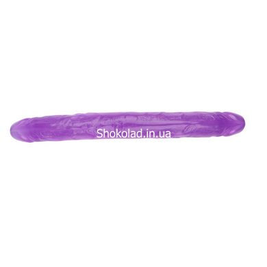 Фаллоимитатор двухсторонний фиолетовый Chisa Hi-Rubber 32,5 см *3,5 см - картинка 3