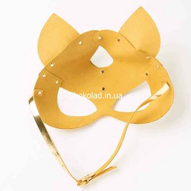 Маска-Кішка Leather, Gold - картинка 3
