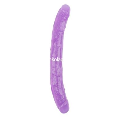 Фалоімітатор двосторонній фіолетовий Chisa Hi-Rubber 32,5 см * 3,5 см, Фіолетовий - картинка 2