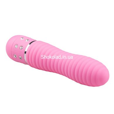 Вібратор ребристий Love Diamond Vibrator рожевий, 11.4 см - картинка 2