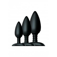 Набор анальных пробок Nexus Butt Plug Trio, 3 шт, черный - картинка 1
