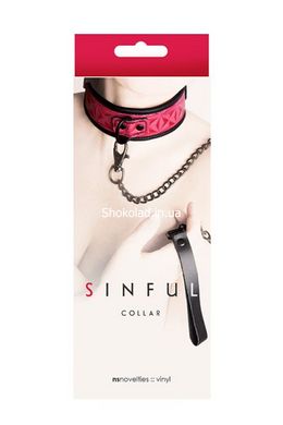 Нашийник з повідцем SINFUL COLLAR, Рожевий - картинка 2