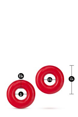 Набір ерекційних кілець STAY HARD Donut RINGS OVERSIZED RED, Червоний, Розмір посилки : 8,50 х 13,50 х 2,00 - картинка 4