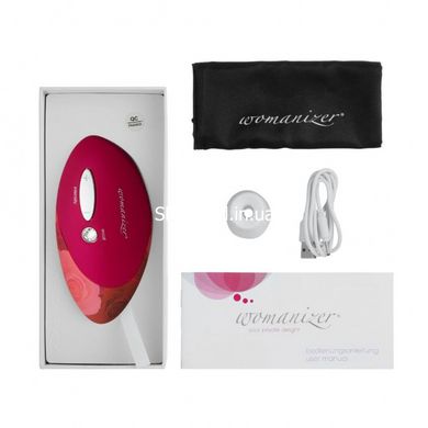 Кліторальний стимулятор Womanizer червоно-рожевий W-500 Red/Rose - картинка 8