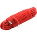 Мотузка для зв'язування 10 метрів, наконечники метал, червона - зображення 1