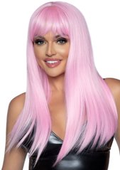 Длинный парик с челкой Leg Avenue, розовый 60 см. - картинка 1