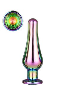 Dt21821 анальна пробка конічної форми Dream Toys GLEAMING LOVE COLOURED PLEASURE PLUG M - картинка 1