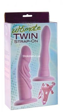 Страпон с двумя фаллоимитаторами ULTIMATE TWIN STRAP-ON - картинка 2