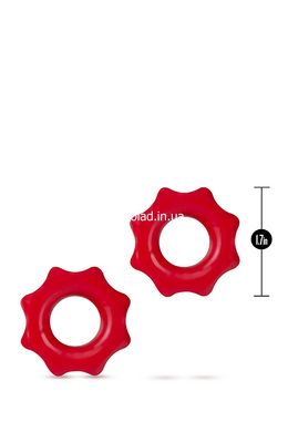 Набір ерекційних кілець STAY HARD Nutz RED, Червоний, Розмір посилки : 8,50 х 14,00 х 2,50 - картинка 4