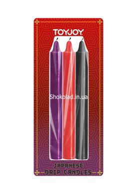 Свічки для БДСМ низькотемпературні TOYJOY Japanese Drip Candles, 3 шт. - картинка 2