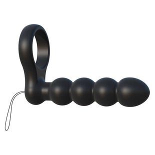 Насадка для подвійного проникнення Pipedream C-Ringz Remote Control Double Penetrator Dildo, Black - картинка 1