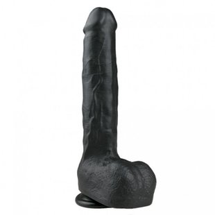 Фаллоимитатор Гигант EASYTOYS REALISTIC DILDO BLACK 29.5 CM - картинка 1