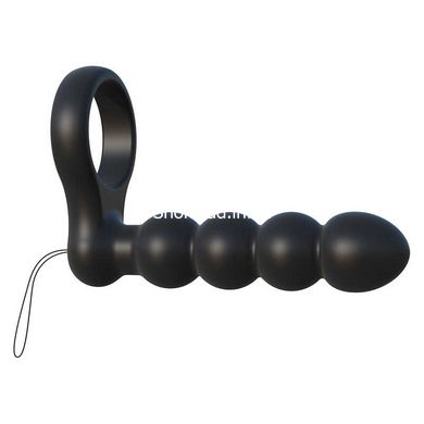 Насадка для подвійного проникнення Pipedream C-Ringz Remote Control Double Penetrator Dildo, Black - картинка 1