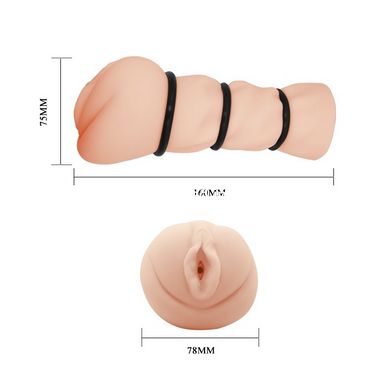 Мастурбатор вагіна з кільцями - Crazy Bull Masturbator Pocket Pussy - картинка 5