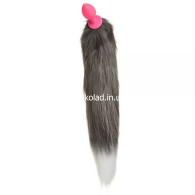 нальна пробка Silicone з хвостом Єнот, Raccoon Tail S - картинка 5