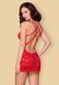 Сорочка Obsessive 860-CHE-3 chemise & thong red S/M - изображение 5