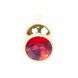 Анальная пробка с красным камнем Plug-Jewellery Gold BUTT PLUG- Red - изображение 6