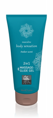 Лубрикант и массажное масло 2 в 1 Massage-& Glide gel 2in1 Amber scent 200 мл - картинка 1
