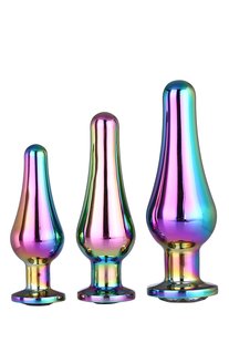 DT21873 набір анальних пробок конічної форми Dream Toys GLEAMING LOVE PLEASURE SET MULTICOLOUR - картинка 1