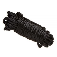 F61291 Шовкова мотузка для шибарі чорна 10м, Черный - картинка 1