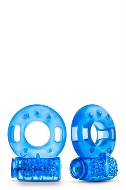 Набор вибро-эрекционных колец Stay Hard Blush 2 шт, голубые, 3.8 см - картинка 4