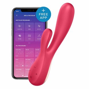 Вибратор кролик смарт Satisfyer Mono Flex, красный - картинка 1