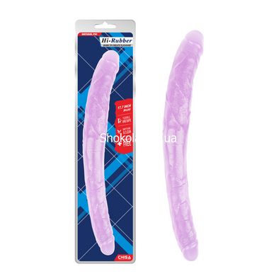 Фалоімітатор подвійний Chisa 17.7 INCH Hi-Rubber 45 см, Purple, Фіолетовий - картинка 2