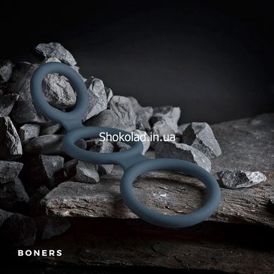 Тройное силиконовое кольцо Boners для пениса Triple Ring - картинка 2